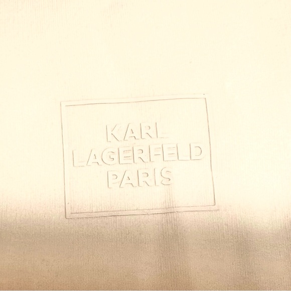 BRAND NEW Karl Lagerfeld Paris White Signature Sweatshirt-XS-Excellent Condition - Picture 3 of 9